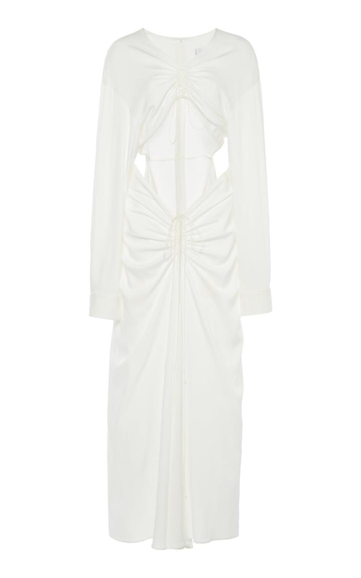 Christopher Esber Ruched Cutout Crepe Dress