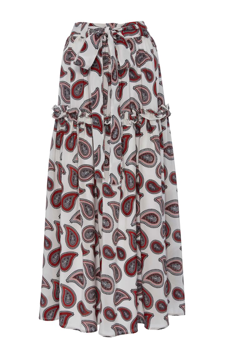 Dodo Bar Or Stevie Paisley Tiered Maxi Skirt