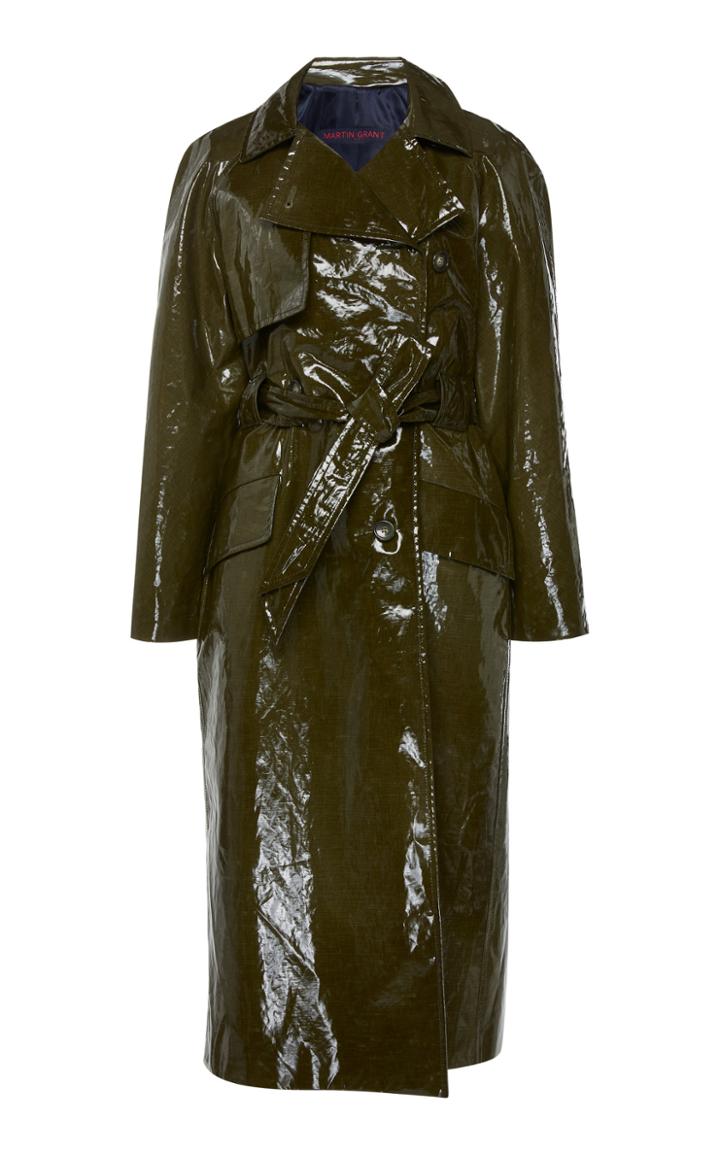 Martin Grant Waterproof Cotton-blend Trench Coat