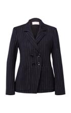 Moda Operandi Dorothee Schumacher Classic Twist Pinstripe Wool-blend Blazer