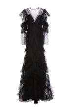 Alberta Ferretti Trumpet Tiered Gown