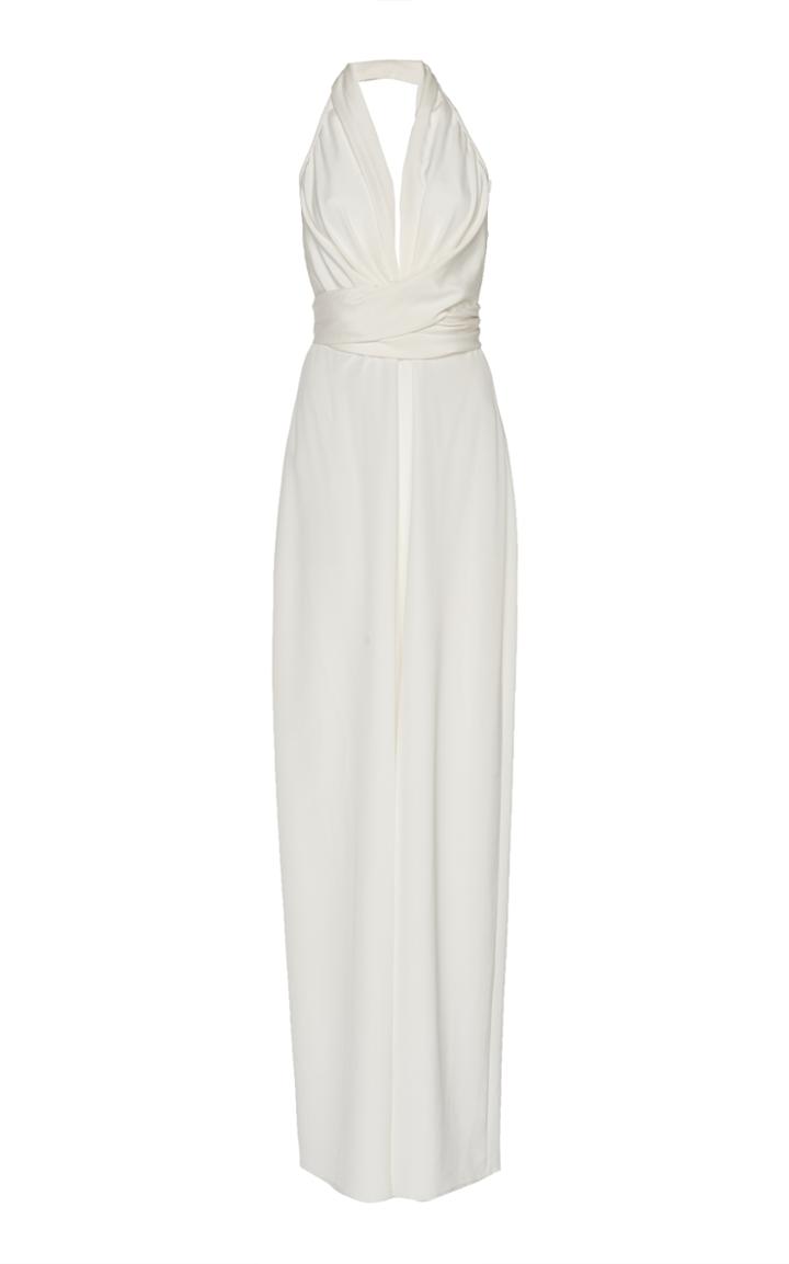 Dhela Solid White Jumpsuit