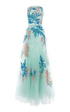 Elie Saab Floral Embroidered Tulle Gown