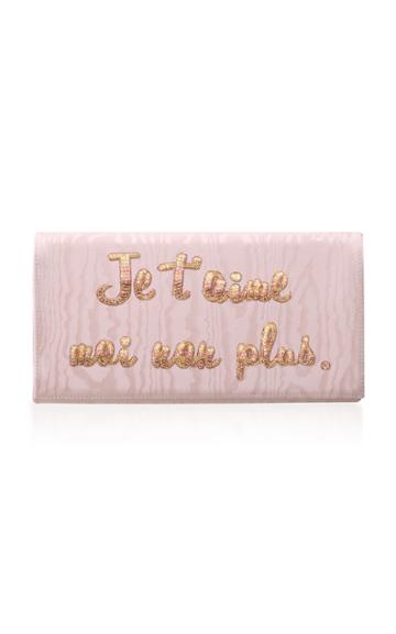 Preciously Paris Je T'aime Moi Non Plus Moire Clutch