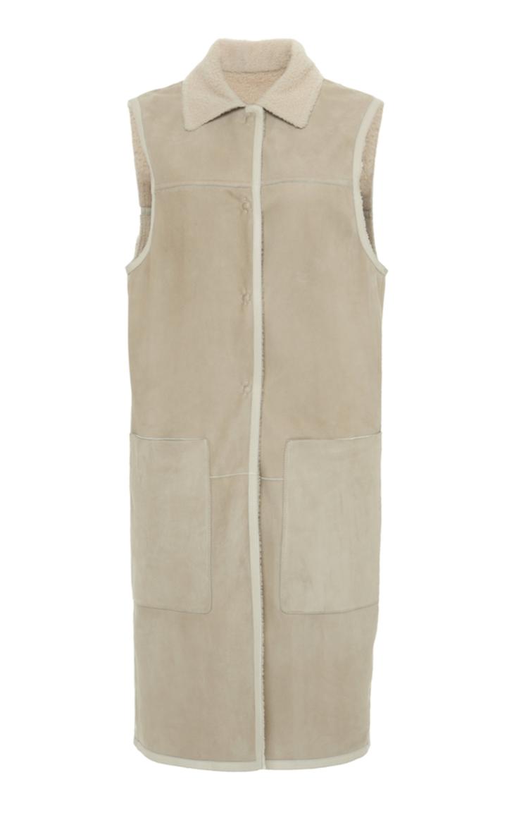 Agnona Shearling Long Vest