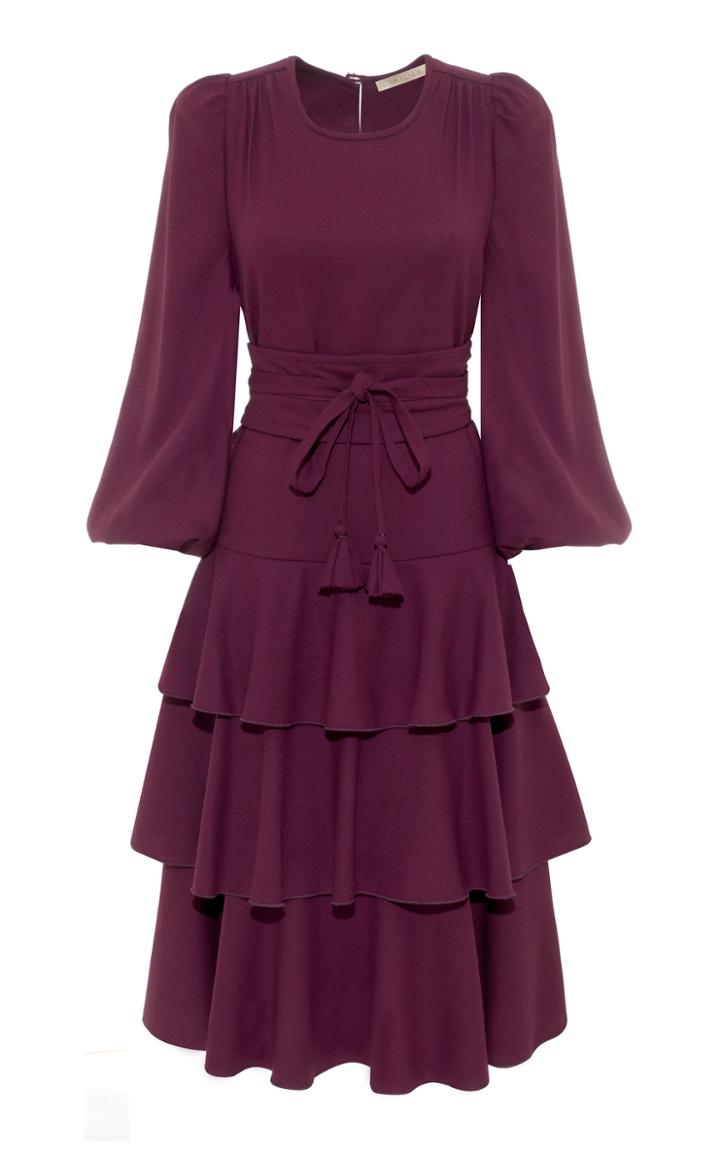 Anna Mason Ruflette Ruffle Midi Dress