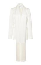 Moda Operandi Gabriela Hearst Hera Shawl Fringed Silk Blazer Size: 38