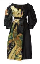 Simone Rocha Silk Taffeta Lady Double Breasted Coat