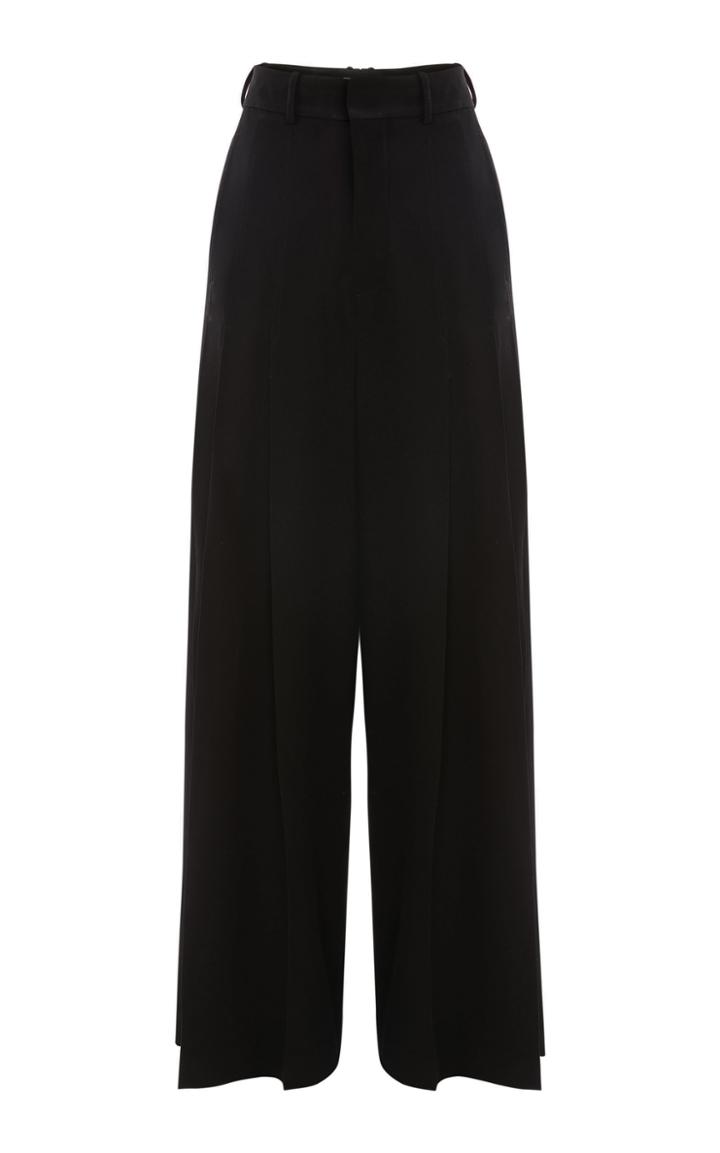 Moda Operandi Jw Anderson Pleated Wool-blend Wide-leg Pants