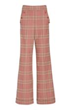Jonathan Simkhai Tailored Plaid Wool-blend Pants