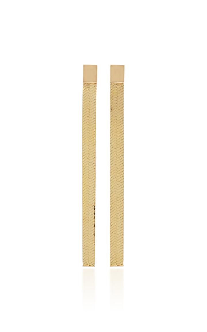Ashley Zhang Herringbone 14k Gold Earrings