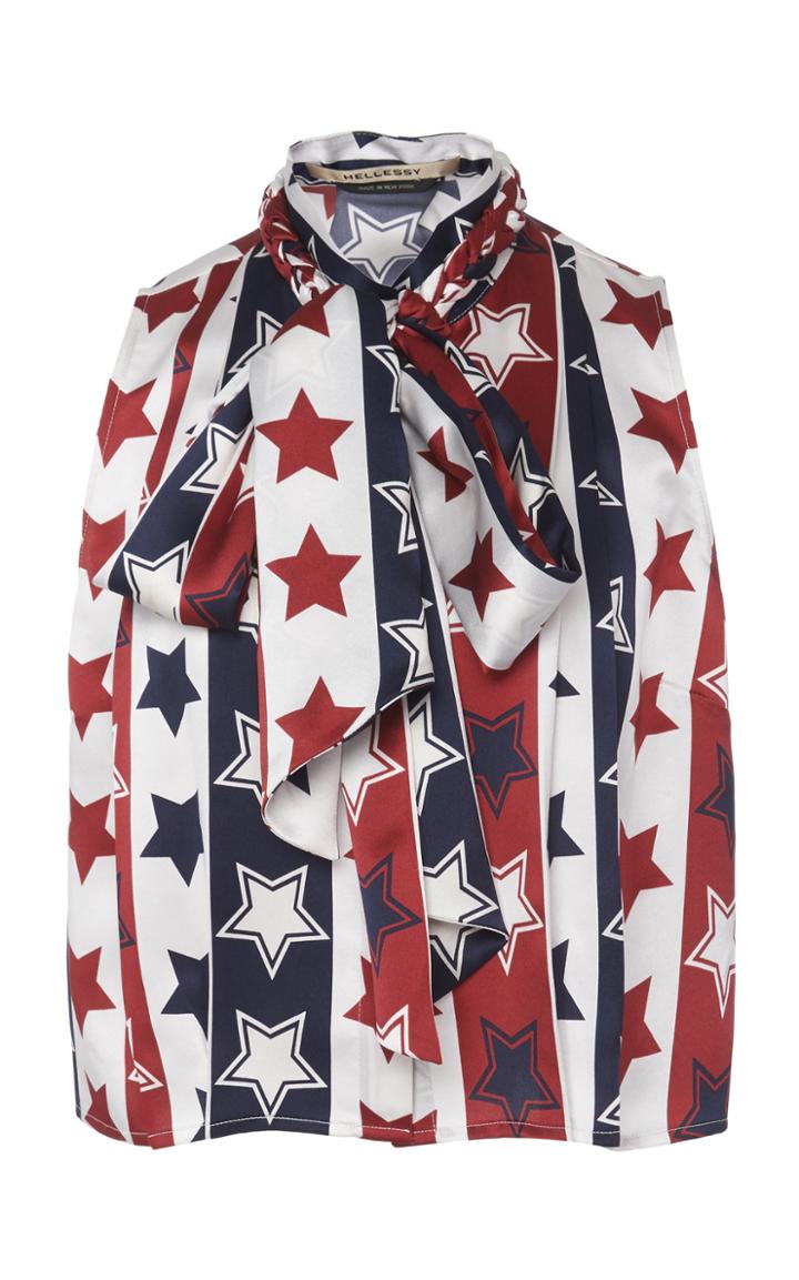 Hellessy Victoire Silk Printed Top