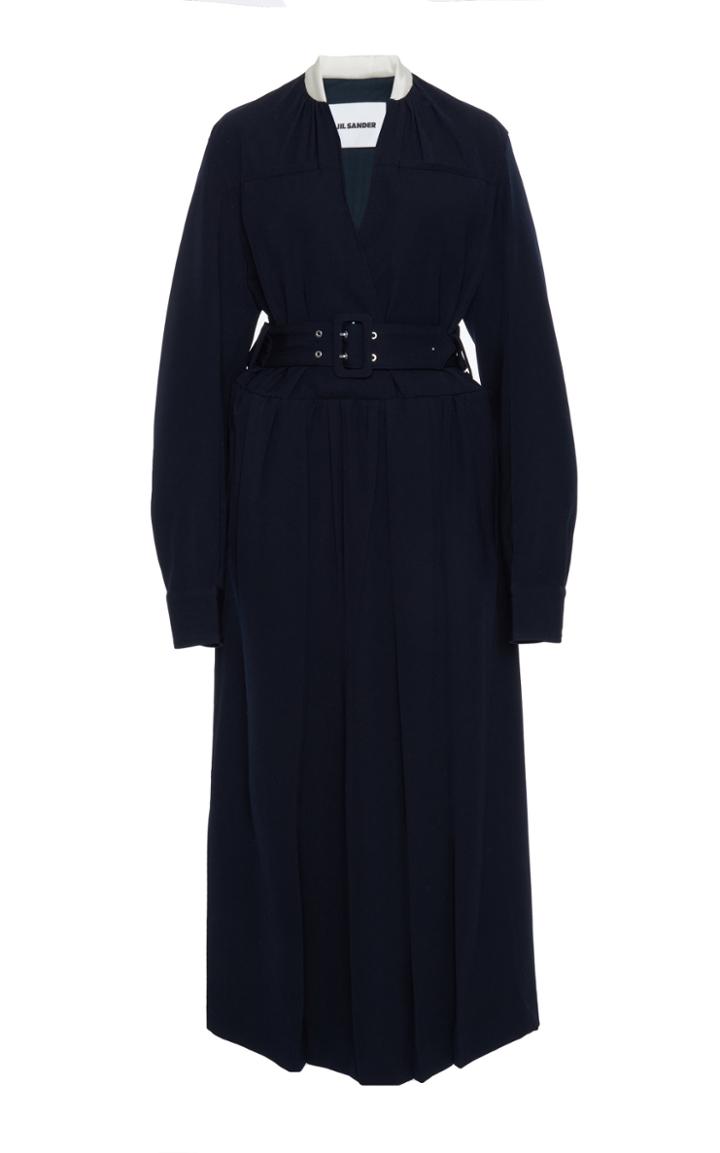 Moda Operandi Jil Sander Belted Wool Dress