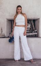Moda Operandi Cult Gaia Kersti Appliqud Chiffon Flared-leg Pants