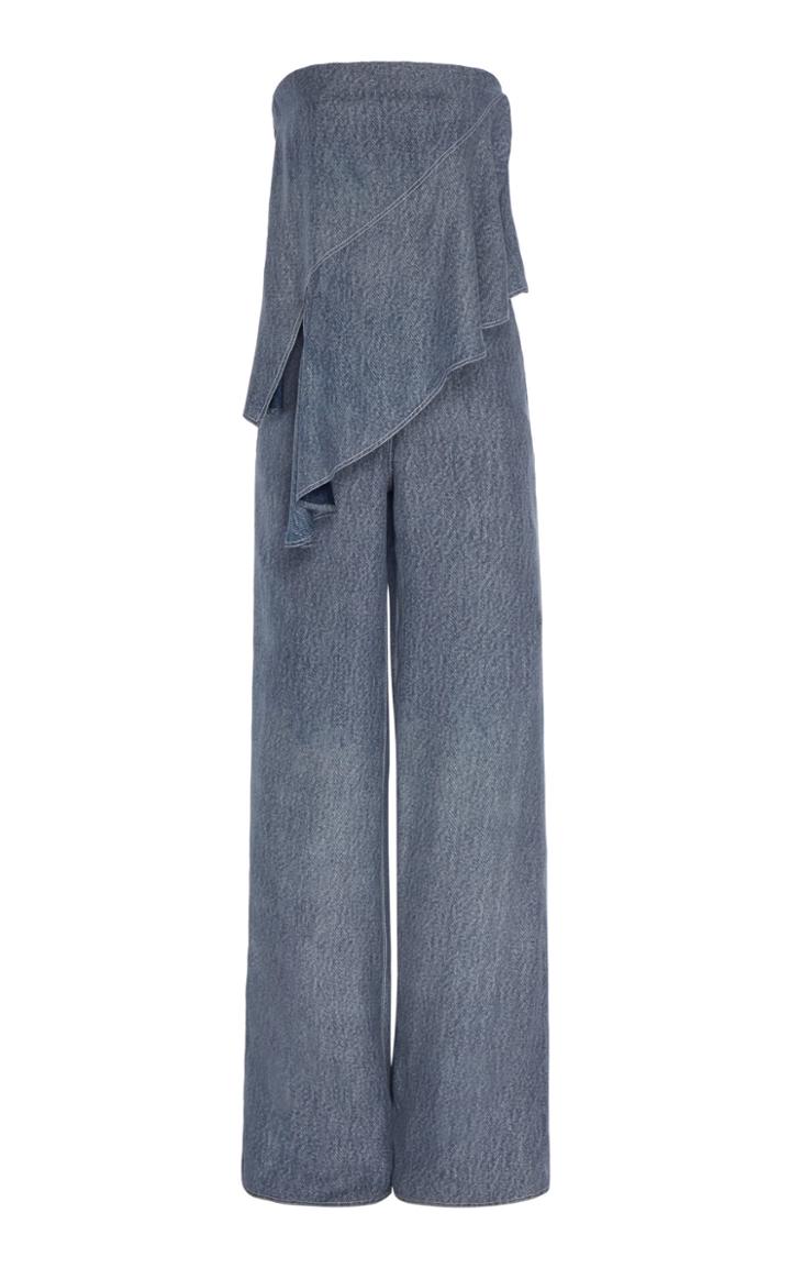 Moda Operandi Cushnie Strapless Silk Jumpsuit Size: 0