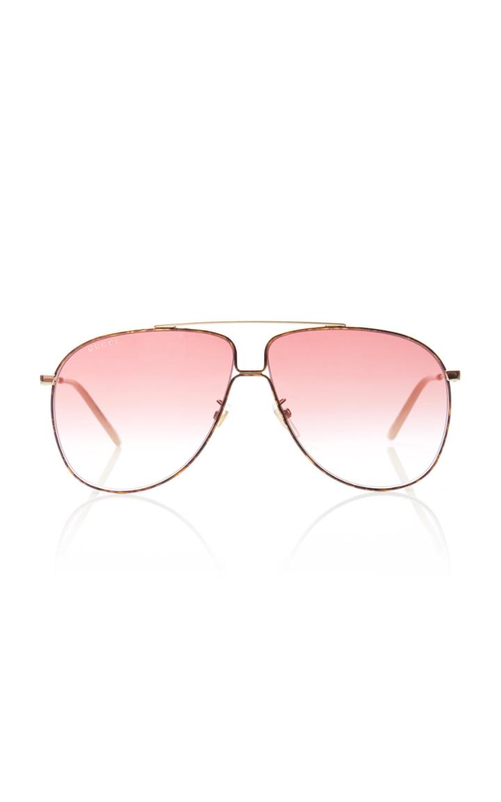 Gucci Light Glasant Ultralight Metal Aviators