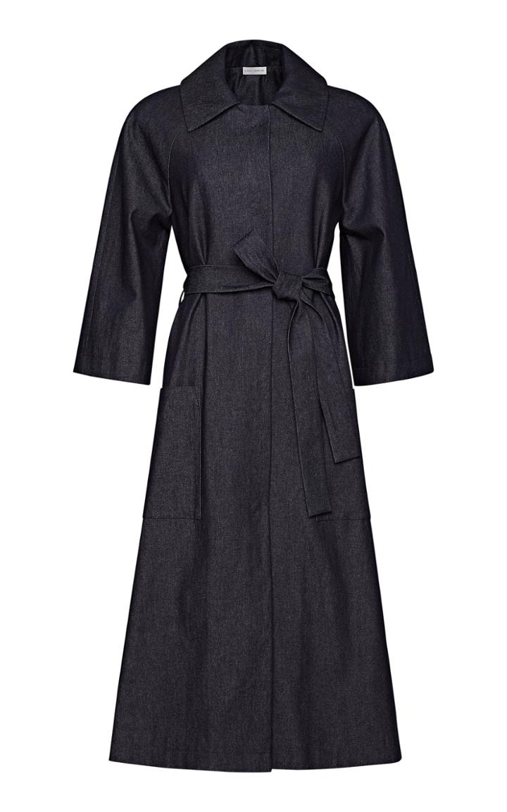Moda Operandi Lilli Jahilo Indre Denim Maxi Coat With Patch Pockets Size: 36