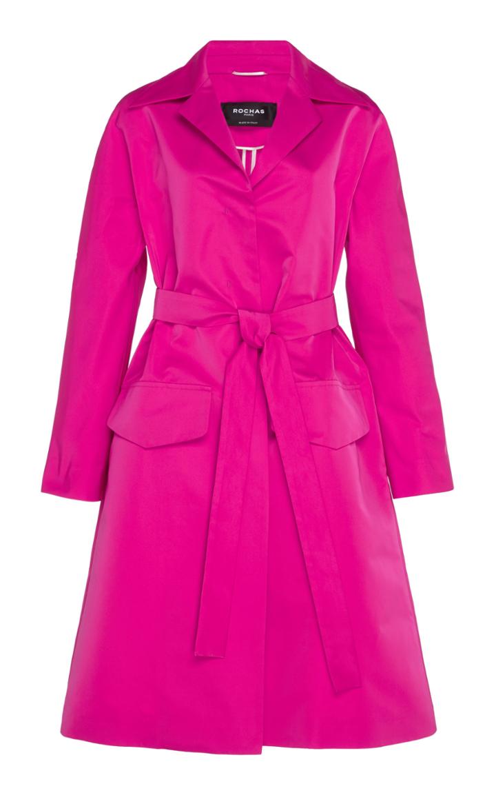 Rochas Trapeze Trench Coat With Belt