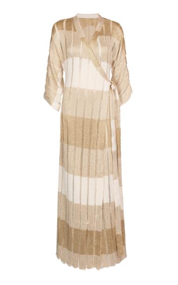 Dima Ayad Ribbed Knit Wrap Dress