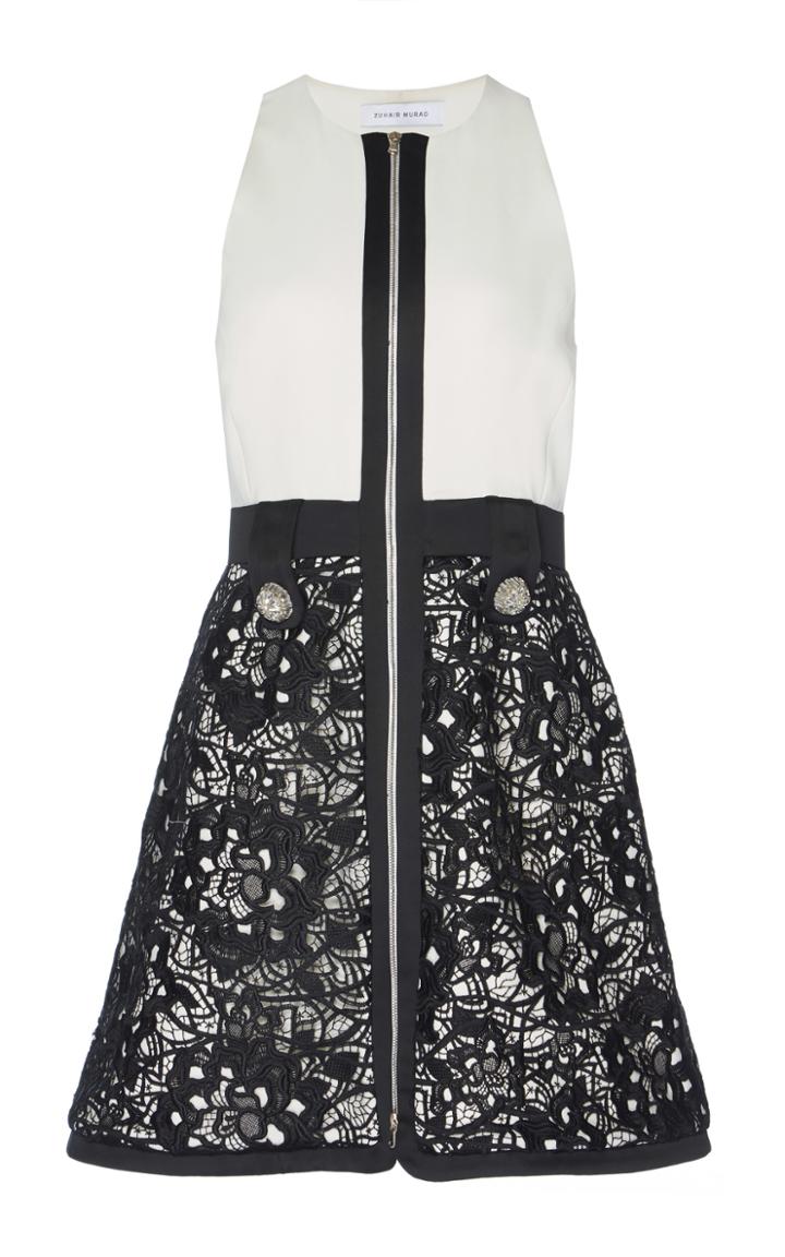 Zuhair Murad Sleeveless Macram Mini Dress