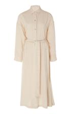 Vince Belted Cotton-blend Shirt Dress