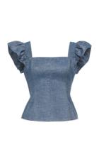 Moda Operandi Amur Dede Ruffled Linen-blend Tank Top Size: Xxs