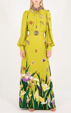 Moda Operandi Andrew Gn Floral Print Silk Maxi Skirt