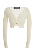 Jacquemus Alzou Cropped Mohair-blend Cardigan