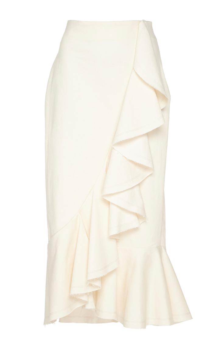 Johanna Ortiz Whismical Encounters Cotton-blend Midi Skirt