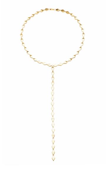 Melissa Kaye Chloe 18k Gold Lariat Necklace