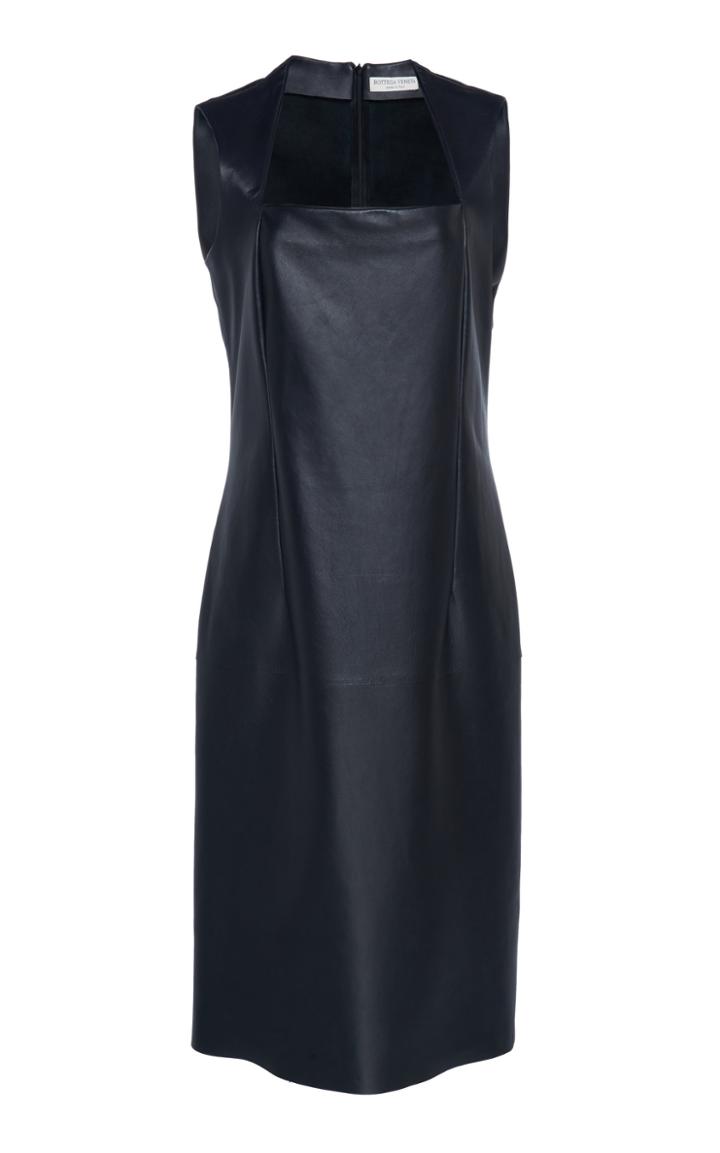 Bottega Veneta Leather Midi Dress