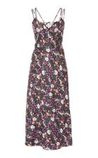 Christine Alcalay Strappy Printed Silk Dress