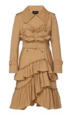 Moda Operandi Simone Rocha Frilled Trench Coat Size: 6