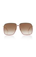 Gucci Sunglasses Glasant Oversized Metal Square-frame Sunglasses