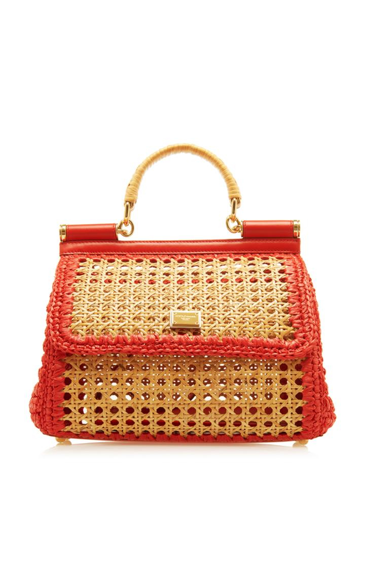 Dolce & Gabbana Sicily Woven Raffia Bag