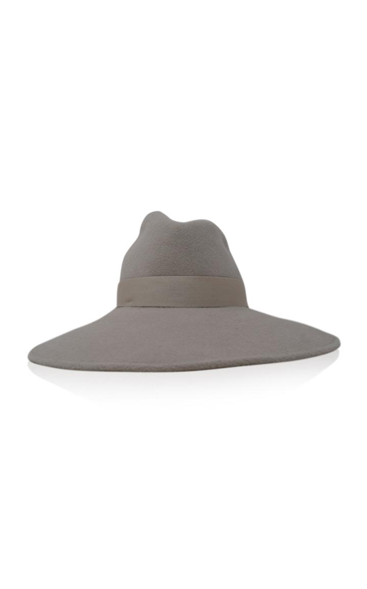 Gigi Burris Drake Asymmetric Velour Felt Hat