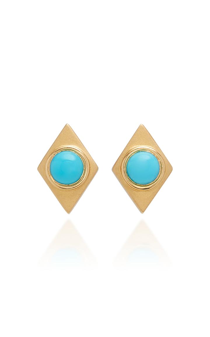 Doryn Wallach Turquoise Kite Stud Earrings