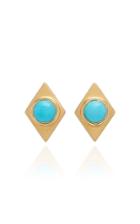Doryn Wallach Turquoise Kite Stud Earrings