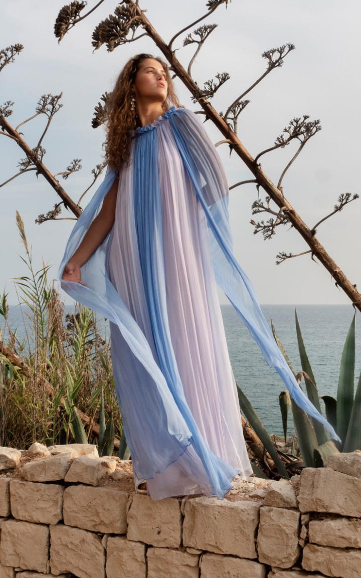 Moda Operandi Luisa Beccaria Draped Silk-chiffon Gown