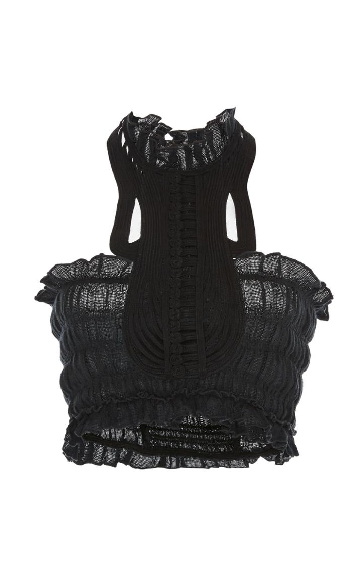 Isabel Marant Gytha Mockneck Linen Bandeau Top