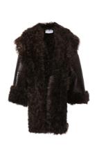Maram Long Hair Leather Shearling Coat