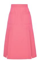 Martin Grant Slit Linen-blend Skirt