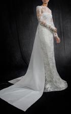 Elizabeth Kennedy Bridal Lace Column Gown