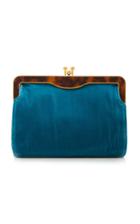 Edie Parker Slim Aliza Velvet Clutch