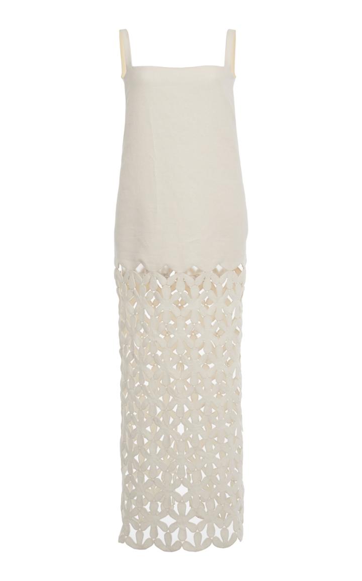 Moda Operandi Valentino Hand Stitched Hemp Dress