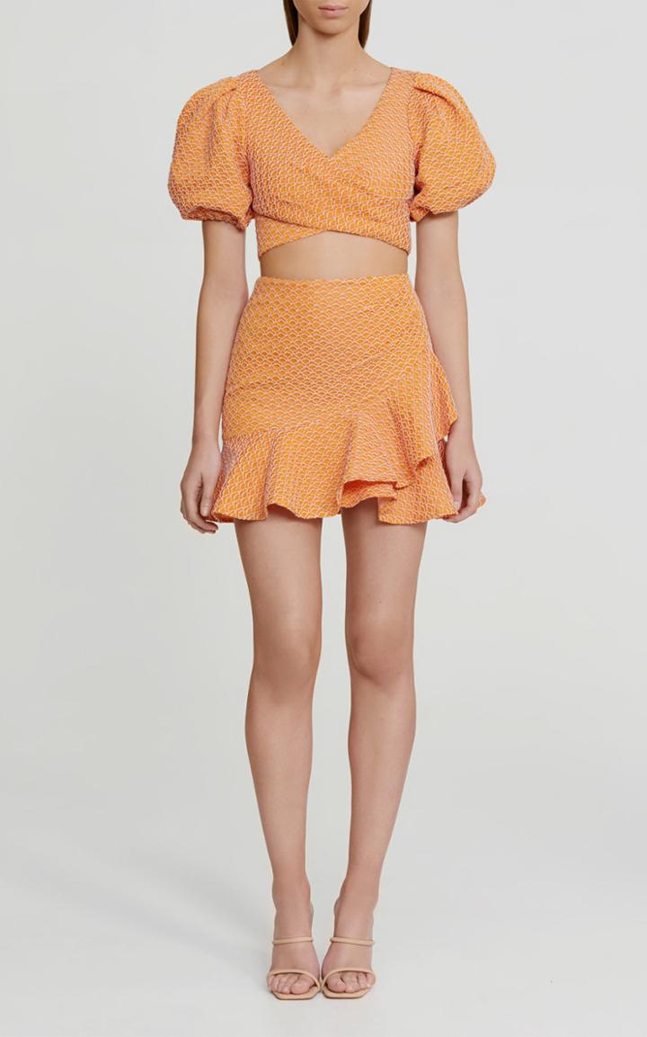 Moda Operandi Significant Other Gianna Jacquard Tiered Mini Skirt