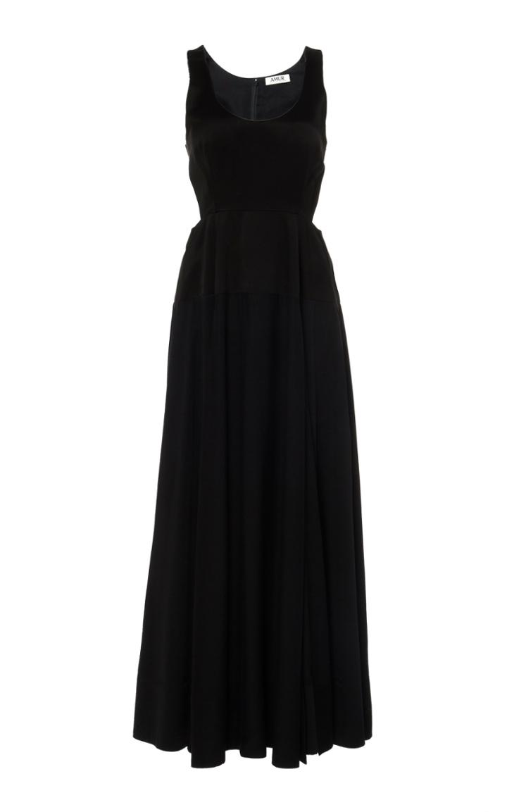Amur Yoko Mixed-media Cutout Dress