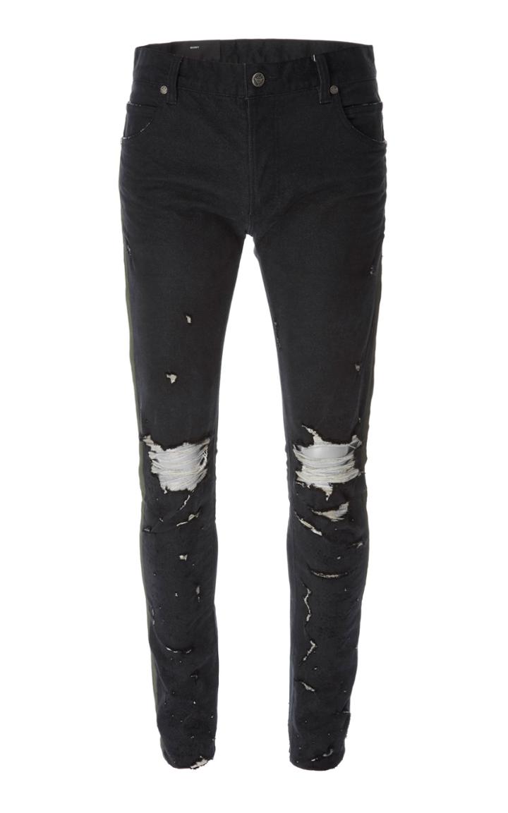 Balmain 6 Pockets Skinny Jean 14cm Kaki Strips