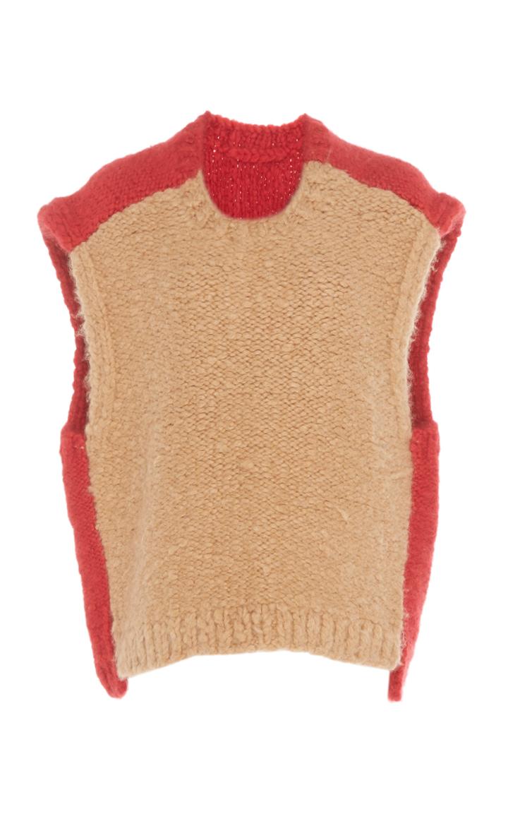 Tuinch Cashmere Two Tone Vest Sweater