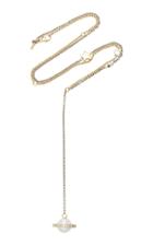 Alina Abegg Cosmic Drop 18k Yellow Gold18k White Gold Diamond And Pearl Necklace